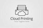 Cloud Printing Logo Template