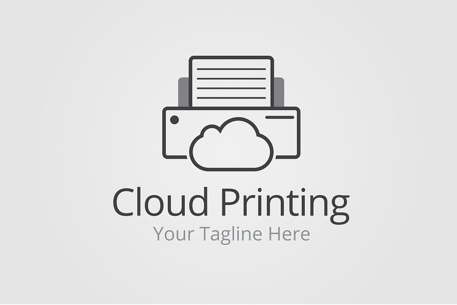 Cloud Printing Logo Template in Logo Templates - product preview 8