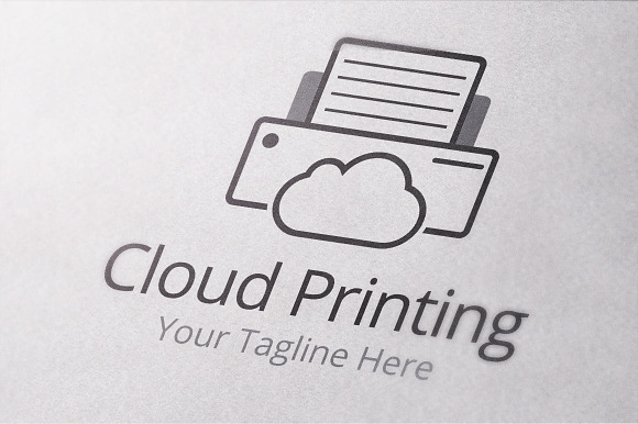 Cloud Printing Logo Template in Logo Templates - product preview 2