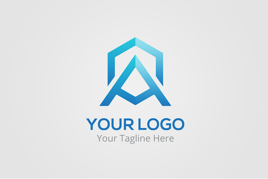 Letter A Hexagonal Logo Template in Logo Templates - product preview 8