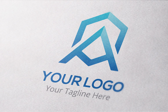 Letter A Hexagonal Logo Template in Logo Templates - product preview 2