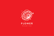 Flower logo template.