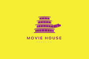 Movie house logo template.