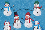 Snowman clip art mix&match