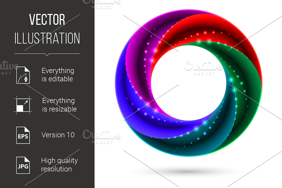 Colorful spiral ring in Graphics - product preview 8