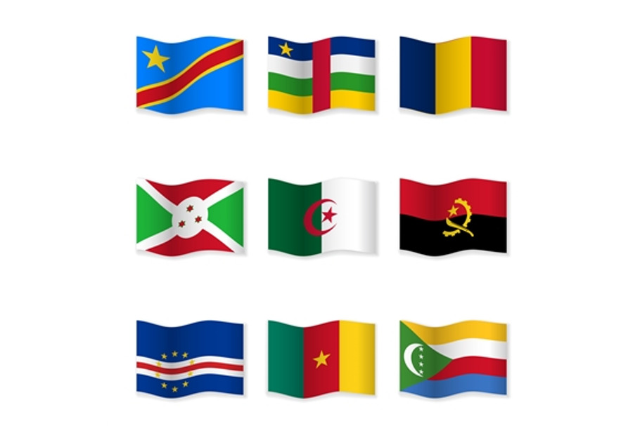 Waving  National Flags. Set-14 in Objects - product preview 8