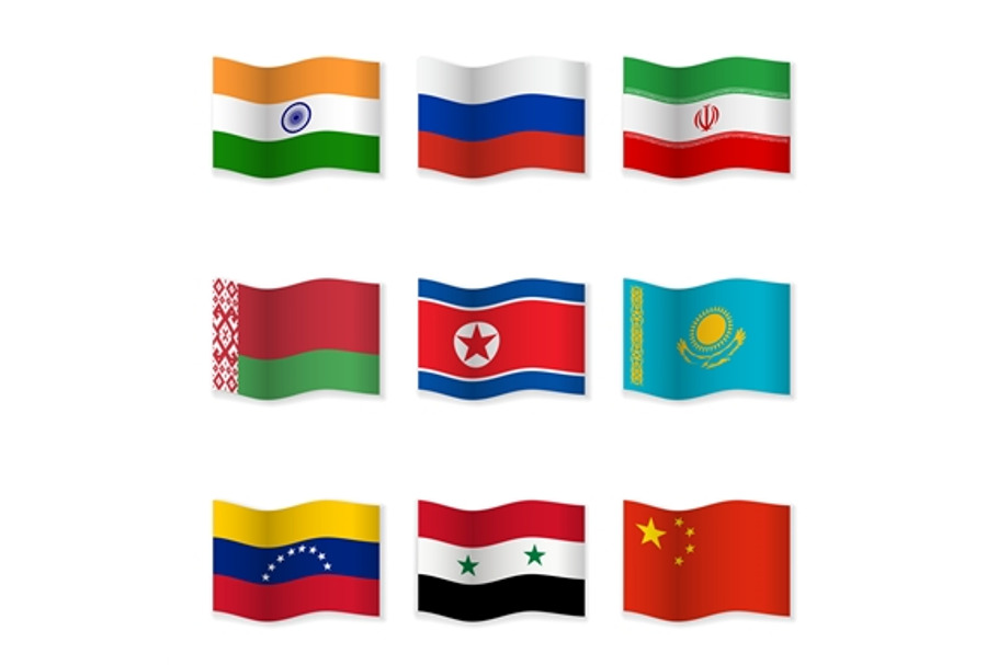 Waving  National Flags. Set-12 in Objects - product preview 8