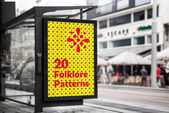 Folklore Patterns & Elements + Font in Patterns - product preview 2