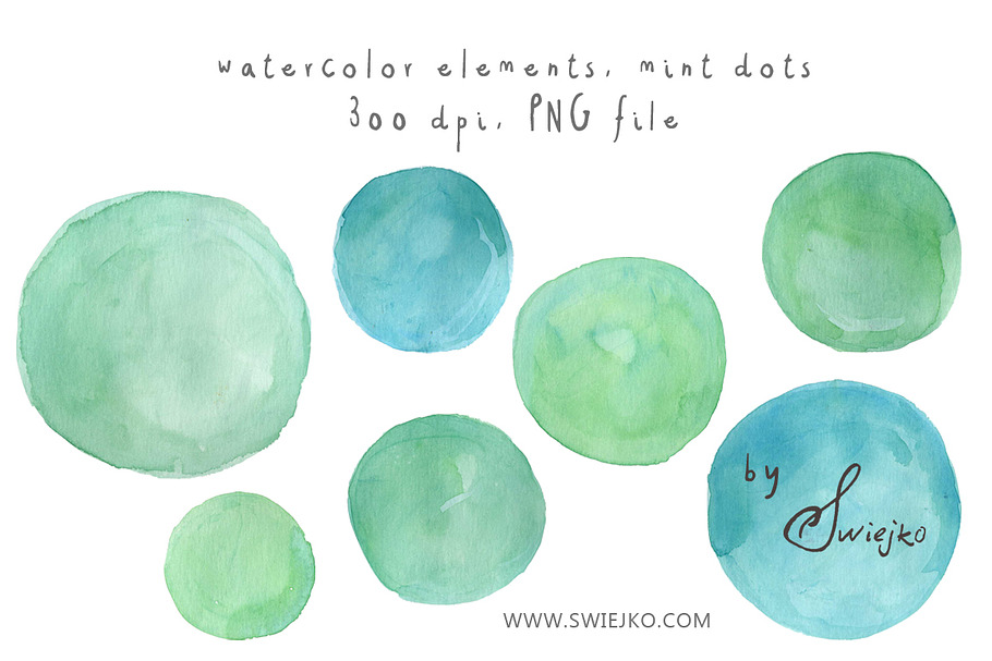 Watercolor Dots, Bubbles