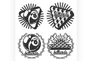 Vintage billiard emblems