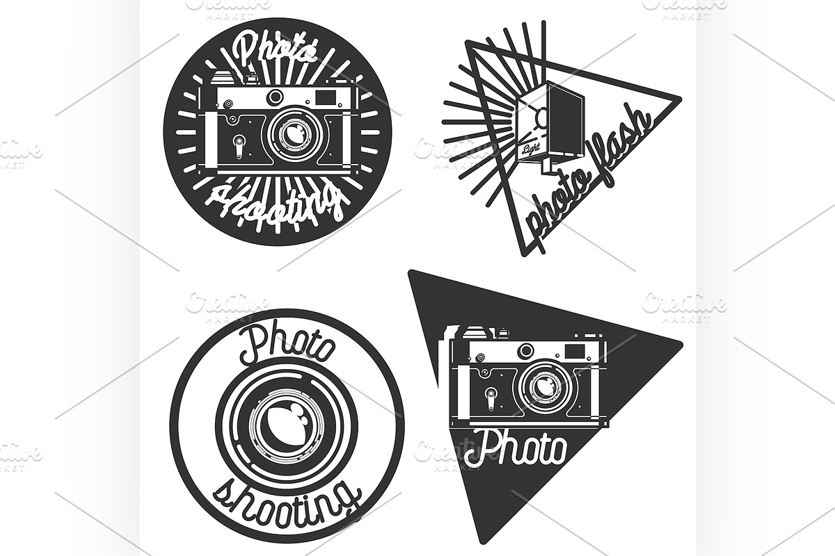 Vintage photographer emblems in Illustrations - product preview 8
