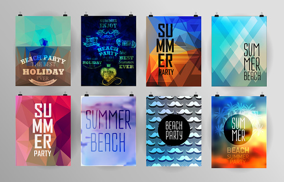 Summer poster set 3 in Flyer Templates - product preview 2