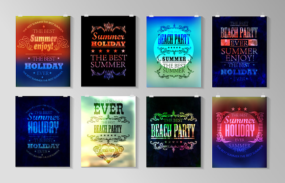 Summer poster set 3 in Flyer Templates - product preview 5
