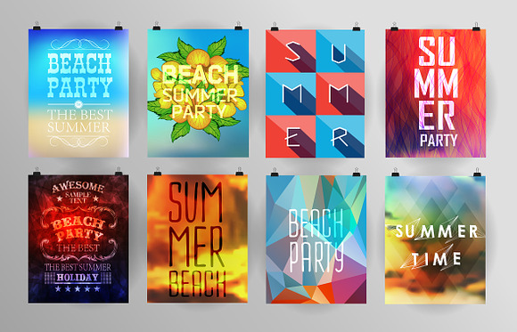 Summer poster set 3 in Flyer Templates - product preview 6