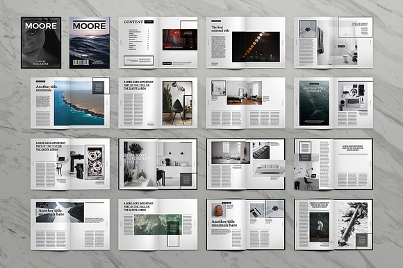 Moore Magazine Indesign Template in Magazine Templates - product preview 1