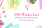 2040 Regular: Messy Cursive