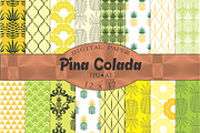 Pineapple patterns 'pina colada'