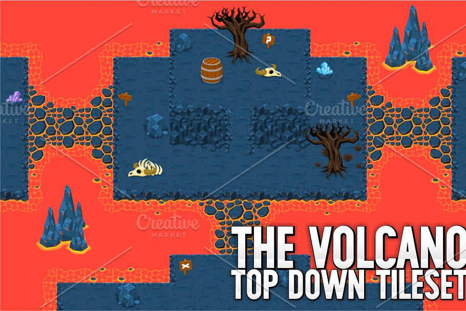 The Volcano - Top Down Tileset
