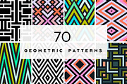 70 seamless geometric patterns set