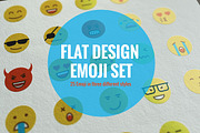 Set of Flat Design Emoji 