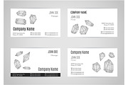 Set of business card templates