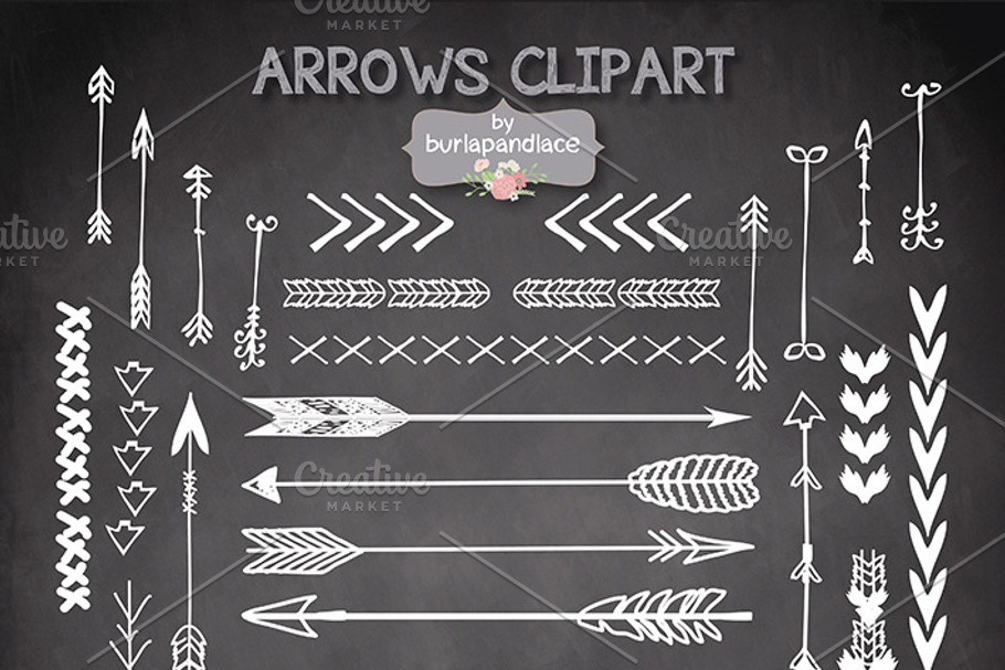 VECTOR Hand Drawn clipart arrows in Illustrations - product preview 8
