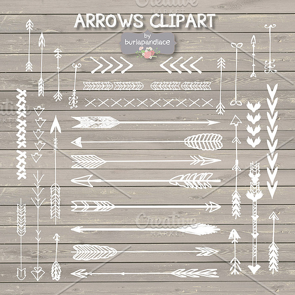VECTOR Hand Drawn clipart arrows in Illustrations - product preview 2