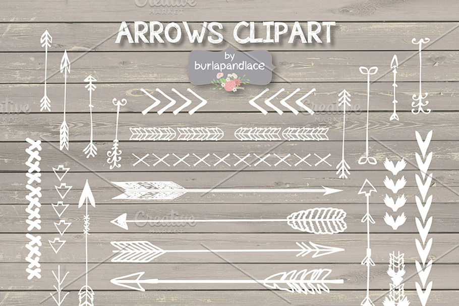 VECTOR Hand Drawn clipart arrows in Illustrations - product preview 8