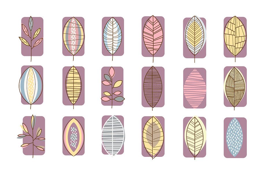 Leaf Icon Set Vector in Illustrations - product preview 8