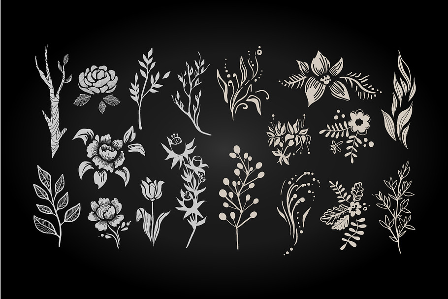 Fantasy Hand Drawn Flower and Plant in Illustrations - product preview 8
