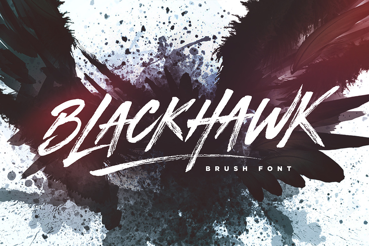 BLACKHAWK Brush Font in Brush Fonts - product preview 8