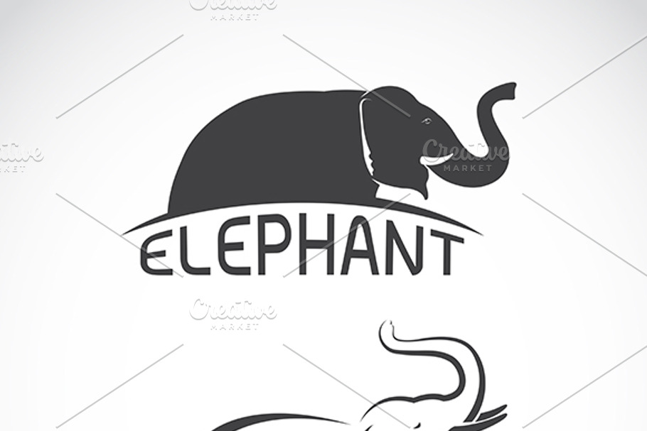 Vector images of elephant design. in Graphics - product preview 8