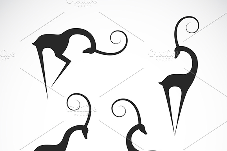 Vector image of a deer design. in Graphics - product preview 8