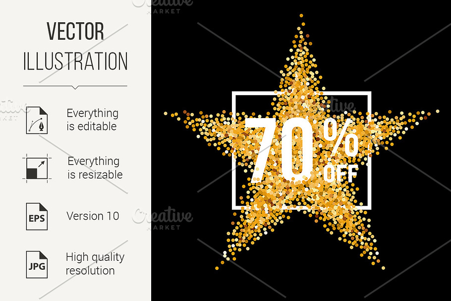 Golden Star Discount in Graphics - product preview 8