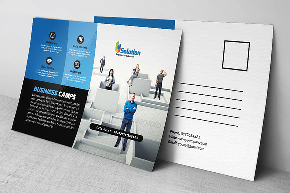 Business Agency Postcard in Postcard Templates - product preview 3