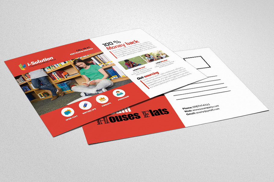 Education PostCard Template in Postcard Templates - product preview 8