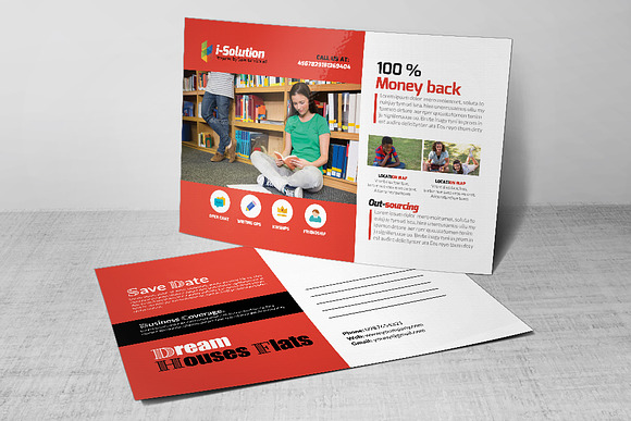Education PostCard Template in Postcard Templates - product preview 2