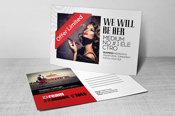 Fashion & luxury Postcard in Postcard Templates - product preview 2