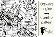 Drawing engine seamless pattern
