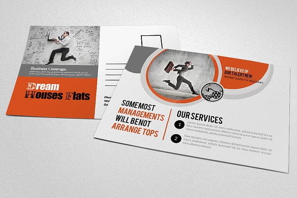 Business Corporate Agency Postcard in Postcard Templates - product preview 1