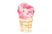 Watercolor ice cream