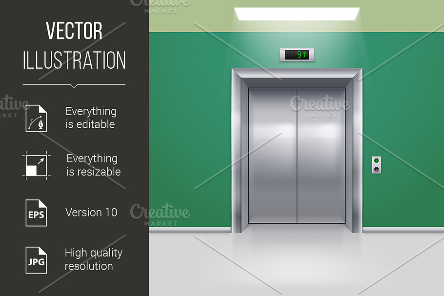 Elevator Doors in Graphics - product preview 8
