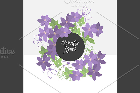 №151 Floral clematis in Objects - product preview 3