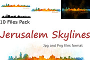 10x files Pack Jerusalem Skylines