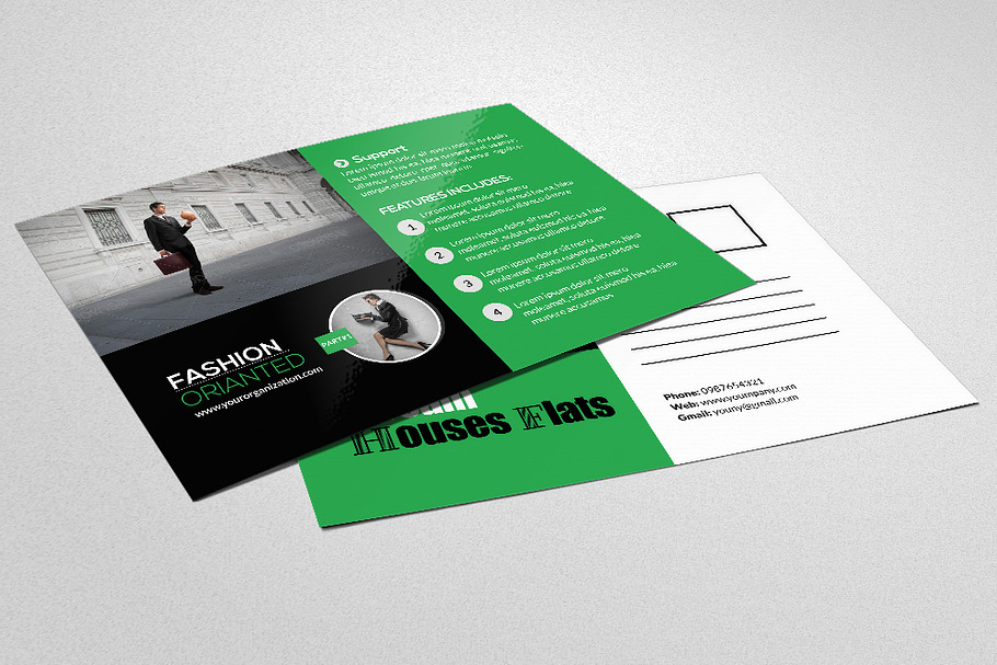 Business Corporate Agency Postcard in Postcard Templates - product preview 8