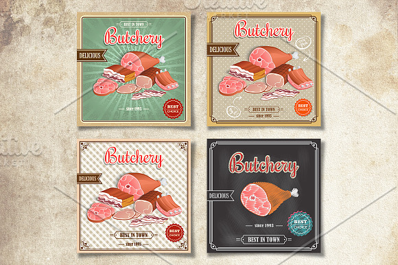 Beef and pork barbecue meat vector in Illustrations - product preview 1