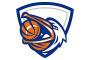 Pelican Basketball In Mouth Crest 