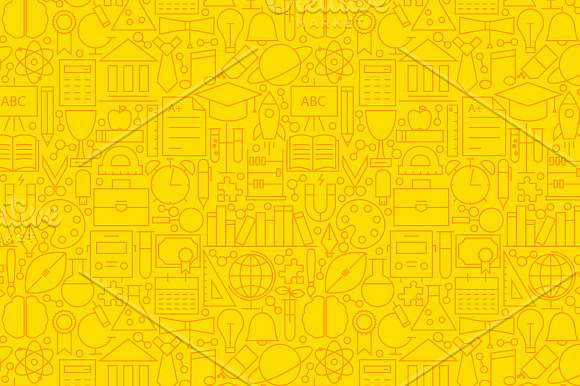 School & Education Line Tile Pattern in Patterns - product preview 4