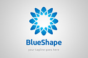 Blue shape logo template