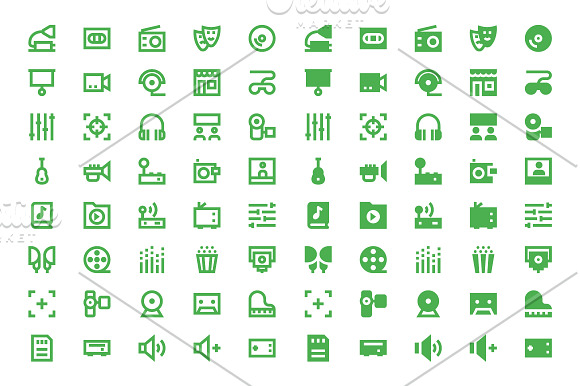 200 Multimedia Material Design Icons in Graphics - product preview 3